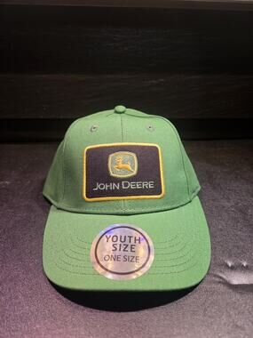 NEW John Deere Youth Size Child Adjustable Green 100% Cotton Baseball Hat CAP